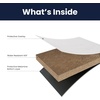 image:imageFlash Furniture Acadia 36 Round Indoor Dark Brown Tabletop with 30 x 30 Black Table Height X Base Seamless TopGuard HPL Top and EdgeWhite Faux MarbleBlack Base