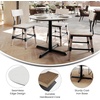 image:imageFlash Furniture Acadia 36 Round Indoor Dark Brown Tabletop with 30 x 30 Black Table Height X Base Seamless TopGuard HPL Top and EdgeWhite Faux MarbleBlack Base