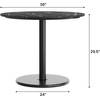 image:imageFlash Furniture Acadia 36 Round Indoor Gray Faux Concrete Tabletop with 24 Round Black Table Height Base Seamless TopGuard HPL Top and EdgeBlack Faux MarbleBlack Base