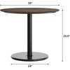 image:imageFlash Furniture Acadia 36 Round Indoor Gray Faux Concrete Tabletop with 24 Round Black Table Height Base Seamless TopGuard HPL Top and EdgeDark BrownBlack Base