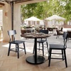 image:imageFlash Furniture Acadia 36 Round Indoor Gray Faux Concrete Tabletop with 24 Round Black Table Height Base Seamless TopGuard HPL Top and EdgeDark BrownBlack Base