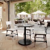 image:imageFlash Furniture Acadia 36 Round Indoor Gray Faux Concrete Tabletop with 24 Round Black Table Height Base Seamless TopGuard HPL Top and EdgeGray Faux ConcreteBlack Base