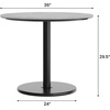 image:imageFlash Furniture Acadia 36 Round Indoor Gray Faux Concrete Tabletop with 24 Round Black Table Height Base Seamless TopGuard HPL Top and EdgeGray Faux ConcreteBlack Base