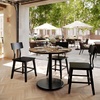 image:imageFlash Furniture Acadia 36 Round Indoor Gray Faux Concrete Tabletop with 24 Round Black Table Height Base Seamless TopGuard HPL Top and EdgeNaturalBlack Base