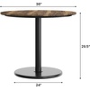 image:imageFlash Furniture Acadia 36 Round Indoor Gray Faux Concrete Tabletop with 24 Round Black Table Height Base Seamless TopGuard HPL Top and EdgeNaturalBlack Base