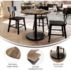 image:imageFlash Furniture Acadia 36 Round Indoor Gray Faux Concrete Tabletop with 24 Round Black Table Height Base Seamless TopGuard HPL Top and EdgeNaturalBlack Base