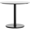 image:imageFlash Furniture Acadia 36 Round Indoor Gray Faux Concrete Tabletop with 24 Round Black Table Height Base Seamless TopGuard HPL Top and EdgeWhite Faux MarbleBlack Base