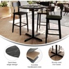 image:imageFlash Furniture Acadia 36 Round Indoor Gray Faux Concrete Tabletop with 30 x 30 Black Bar Height X Base Seamless TopGuard HPL Top and EdgeBlack Faux MarbleBlack Base