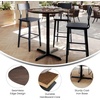 image:imageFlash Furniture Acadia 36 Round Indoor Gray Faux Concrete Tabletop with 30 x 30 Black Bar Height X Base Seamless TopGuard HPL Top and EdgeDark BrownBlack Base