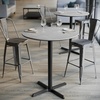 image:imageFlash Furniture Acadia 36 Round Indoor Gray Faux Concrete Tabletop with 30 x 30 Black Bar Height X Base Seamless TopGuard HPL Top and EdgeGray Faux ConcreteBlack Base