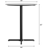 image:imageFlash Furniture Acadia 36 Round Indoor Gray Faux Concrete Tabletop with 30 x 30 Black Bar Height X Base Seamless TopGuard HPL Top and EdgeGray Faux ConcreteBlack Base