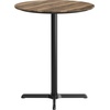 image:imageFlash Furniture Acadia 36 Round Indoor Gray Faux Concrete Tabletop with 30 x 30 Black Bar Height X Base Seamless TopGuard HPL Top and EdgeNaturalBlack Base
