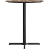 image:imageFlash Furniture Acadia 36 Round Indoor Gray Faux Concrete Tabletop with 30 x 30 Black Bar Height X Base Seamless TopGuard HPL Top and EdgeNaturalBlack Base