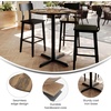 image:imageFlash Furniture Acadia 36 Round Indoor Gray Faux Concrete Tabletop with 30 x 30 Black Bar Height X Base Seamless TopGuard HPL Top and EdgeNaturalBlack Base