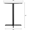 image:imageFlash Furniture Acadia 36 Round Indoor Gray Faux Concrete Tabletop with 30 x 30 Black Bar Height X Base Seamless TopGuard HPL Top and EdgeWhite Faux MarbleBlack Base