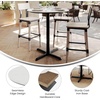 image:imageFlash Furniture Acadia 36 Round Indoor Gray Faux Concrete Tabletop with 30 x 30 Black Bar Height X Base Seamless TopGuard HPL Top and EdgeWhite Faux MarbleBlack Base