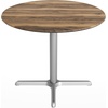 image:imageFlash Furniture Acadia 36 Round Indoor Outdoor White Faux Marble Tabletop with 30 x 30 Silver X Base Scratch Heat amp UV Resistant Seamless TopGuard HPL Top and EdgeNaturalSilver Base