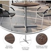 image:imageFlash Furniture Acadia 36 Round Indoor Outdoor White Faux Marble Tabletop with 30 x 30 Silver X Base Scratch Heat amp UV Resistant Seamless TopGuard HPL Top and EdgeDark BrownSilver Base