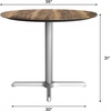 image:imageFlash Furniture Acadia 36 Round Indoor Outdoor White Faux Marble Tabletop with 30 x 30 Silver X Base Scratch Heat amp UV Resistant Seamless TopGuard HPL Top and EdgeNaturalSilver Base