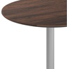 image:imageFlash Furniture Acadia 36 Round Indoor Outdoor White Faux Marble Tabletop with 30 x 30 Silver X Base Scratch Heat amp UV Resistant Seamless TopGuard HPL Top and EdgeDark BrownSilver Base