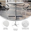 image:imageFlash Furniture Acadia 36 Round Indoor Outdoor White Faux Marble Tabletop with 30 x 30 Silver X Base Scratch Heat amp UV Resistant Seamless TopGuard HPL Top and EdgeWhite Faux MarbleSilver Base