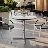 image:imageFlash Furniture Acadia 36 Round Indoor Outdoor White Faux Marble Tabletop with 30 x 30 Silver X Base Scratch Heat amp UV Resistant Seamless TopGuard HPL Top and EdgeWhite Faux MarbleSilver Base