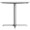 image:imageFlash Furniture Acadia 36 Round Indoor Outdoor White Faux Marble Tabletop with 30 x 30 Silver X Base Scratch Heat amp UV Resistant Seamless TopGuard HPL Top and EdgeWhite Faux MarbleSilver Base