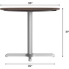 image:imageFlash Furniture Acadia 36 Round Indoor Outdoor White Faux Marble Tabletop with 30 x 30 Silver X Base Scratch Heat amp UV Resistant Seamless TopGuard HPL Top and EdgeDark BrownSilver Base