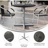 image:imageFlash Furniture Acadia 36 Round Indoor Outdoor White Faux Marble Tabletop with 30 x 30 Silver X Base Scratch Heat amp UV Resistant Seamless TopGuard HPL Top and EdgeBlack Faux MarbleSilver Base