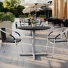 image:imageFlash Furniture Acadia 36 Round Indoor Outdoor White Faux Marble Tabletop with 30 x 30 Silver X Base Scratch Heat amp UV Resistant Seamless TopGuard HPL Top and EdgeBlack Faux MarbleSilver Base