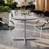image:imageFlash Furniture Acadia 36 Round Indoor Outdoor White Faux Marble Tabletop with 30 x 30 Silver X Base Scratch Heat amp UV Resistant Seamless TopGuard HPL Top and EdgeGray Faux ConcreteSilver Base