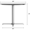 image:imageFlash Furniture Acadia 36 Round Indoor Outdoor White Faux Marble Tabletop with 30 x 30 Silver X Base Scratch Heat amp UV Resistant Seamless TopGuard HPL Top and EdgeGray Faux ConcreteSilver Base