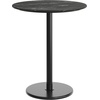 image:imageFlash Furniture Acadia 36 Round Indoor White Faux Marble Tabletop with 24 Round Black Bar Height Base Seamless TopGuard HPL Top and EdgeBlack Faux MarbleBlack Base