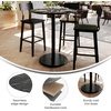 image:imageFlash Furniture Acadia 36 Round Indoor White Faux Marble Tabletop with 24 Round Black Bar Height Base Seamless TopGuard HPL Top and EdgeBlack Faux MarbleBlack Base