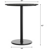 image:imageFlash Furniture Acadia 36 Round Indoor White Faux Marble Tabletop with 24 Round Black Bar Height Base Seamless TopGuard HPL Top and EdgeBlack Faux MarbleBlack Base