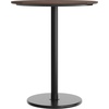 image:imageFlash Furniture Acadia 36 Round Indoor White Faux Marble Tabletop with 24 Round Black Bar Height Base Seamless TopGuard HPL Top and EdgeDark BrownBlack Base