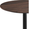 image:imageFlash Furniture Acadia 36 Round Indoor White Faux Marble Tabletop with 24 Round Black Bar Height Base Seamless TopGuard HPL Top and EdgeDark BrownBlack Base