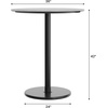 image:imageFlash Furniture Acadia 36 Round Indoor White Faux Marble Tabletop with 24 Round Black Bar Height Base Seamless TopGuard HPL Top and EdgeGray Faux ConcreteBlack Base