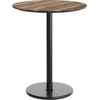 image:imageFlash Furniture Acadia 36 Round Indoor White Faux Marble Tabletop with 24 Round Black Bar Height Base Seamless TopGuard HPL Top and EdgeNaturalBlack Base