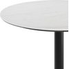 image:imageFlash Furniture Acadia 36 Round Indoor White Faux Marble Tabletop with 24 Round Black Bar Height Base Seamless TopGuard HPL Top and EdgeWhite Faux MarbleBlack Base