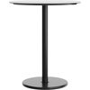 image:imageFlash Furniture Acadia 36 Round Indoor White Faux Marble Tabletop with 24 Round Black Bar Height Base Seamless TopGuard HPL Top and EdgeWhite Faux MarbleBlack Base