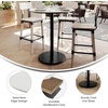 image:imageFlash Furniture Acadia 36 Round Indoor White Faux Marble Tabletop with 24 Round Black Bar Height Base Seamless TopGuard HPL Top and EdgeWhite Faux MarbleBlack Base