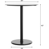 image:imageFlash Furniture Acadia 36 Round Indoor White Faux Marble Tabletop with 24 Round Black Bar Height Base Seamless TopGuard HPL Top and EdgeWhite Faux MarbleBlack Base