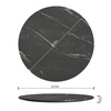 image:imageFlash Furniture Acadia 36 Round White Faux Marble Tabletop TopGuard HPL Seamless Edge Scratch amp Stain Resistant AllWeather Durability Commercial GradeBlack Faux Marble