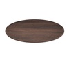 image:imageFlash Furniture Acadia 36 Round White Faux Marble Tabletop TopGuard HPL Seamless Edge Scratch amp Stain Resistant AllWeather Durability Commercial GradeDark Brown