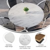 image:imageFlash Furniture Acadia 36 Round White Faux Marble Tabletop TopGuard HPL Seamless Edge Scratch amp Stain Resistant AllWeather Durability Commercial GradeWhite Faux Marble