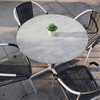 image:imageFlash Furniture Acadia 36 Round White Faux Marble Tabletop TopGuard HPL Seamless Edge Scratch amp Stain Resistant AllWeather Durability Commercial GradeGray Faux Concrete