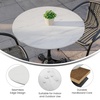 image:imageFlash Furniture Acadia 36 Round White Faux Marble Tabletop TopGuard HPL Seamless Edge Scratch amp Stain Resistant AllWeather Durability Commercial GradeWhite Faux Marble
