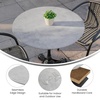 image:imageFlash Furniture Acadia 36 Round White Faux Marble Tabletop TopGuard HPL Seamless Edge Scratch amp Stain Resistant AllWeather Durability Commercial GradeGray Faux Concrete