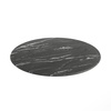 image:imageFlash Furniture Acadia 36 Round White Faux Marble Tabletop TopGuard HPL Seamless Edge Scratch amp Stain Resistant AllWeather Durability Commercial GradeBlack Faux Marble